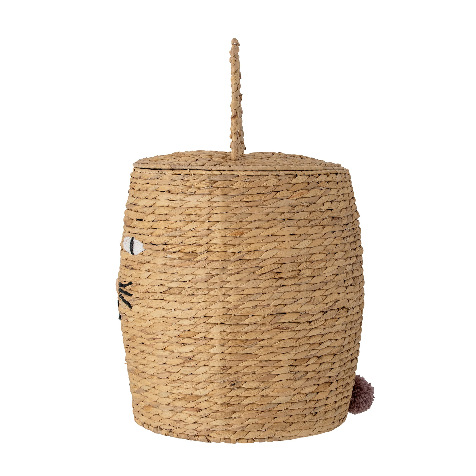 Koš s víkem přírodní zaječice Nelle, V.65cm, vodní hyacint_1