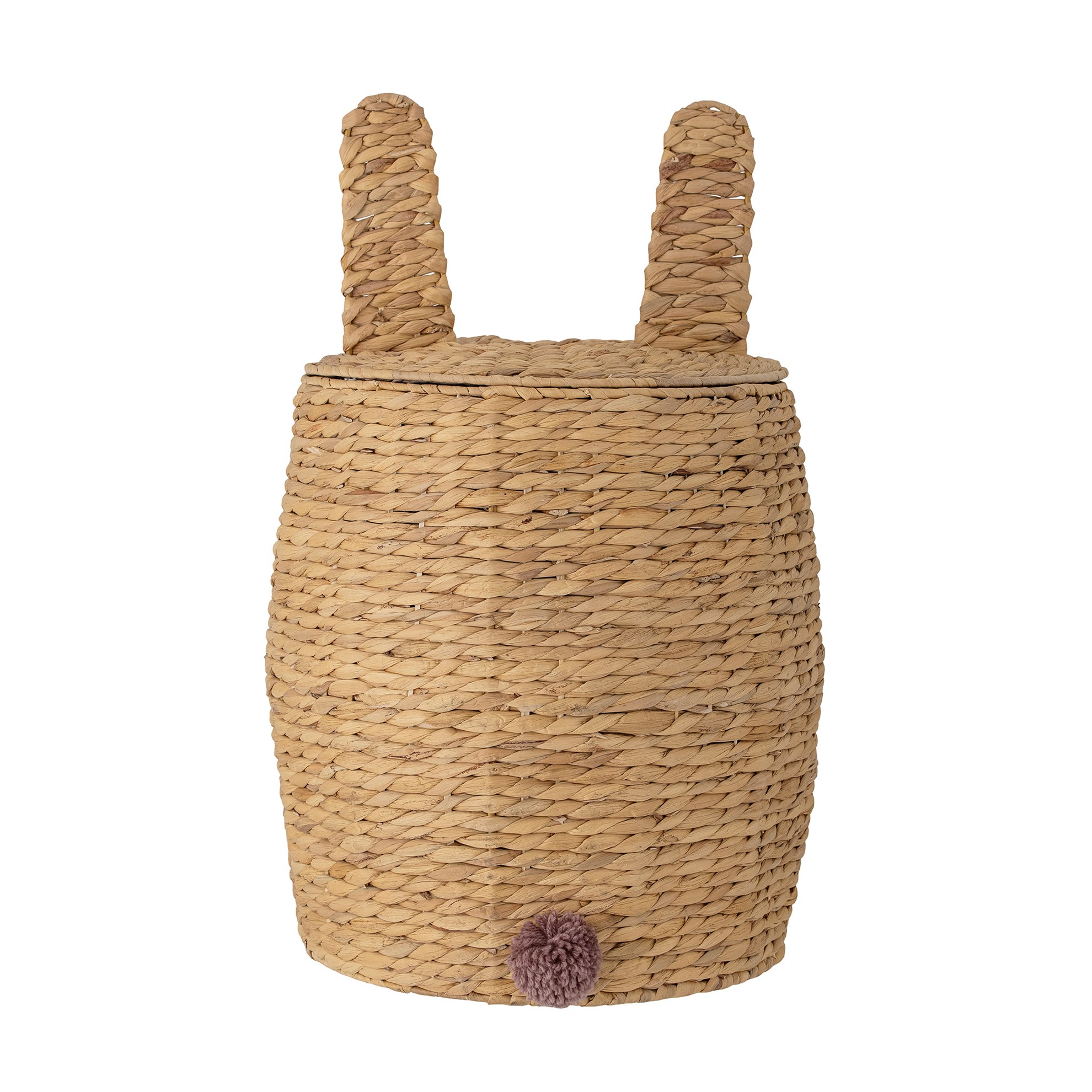 Koš s víkem přírodní zaječice Nelle, V.65cm, vodní hyacint_2