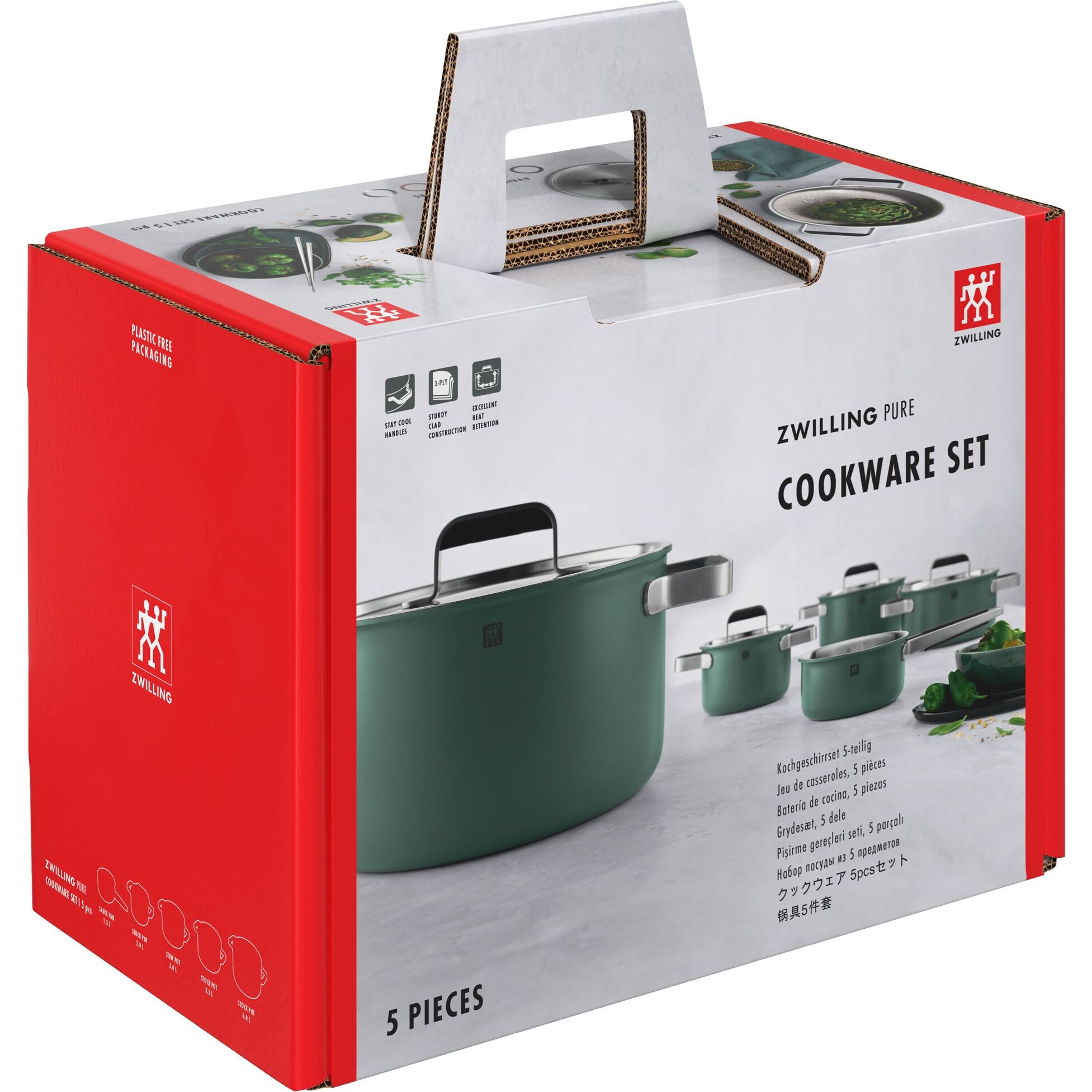 Sada nerezových hrnců ZWILLING PURE SET/5ks zelené_1