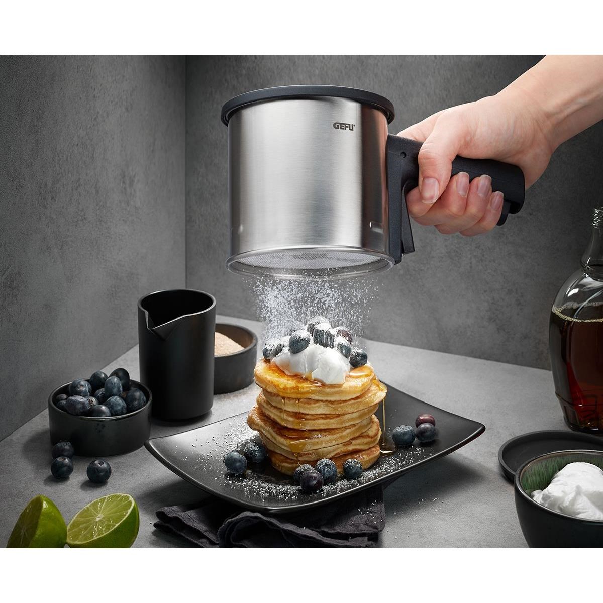 Sítko na mouku/moučkový cukr Gefu SIVA nerezový_0