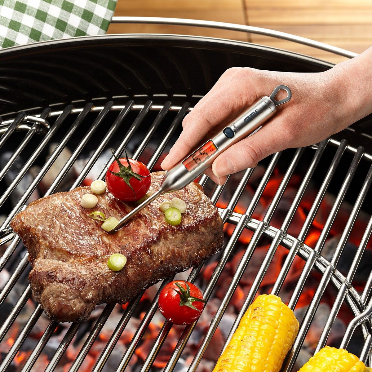 Digitální grilovací teploměr Gefu BBQ D.23,6cm nerezová_0