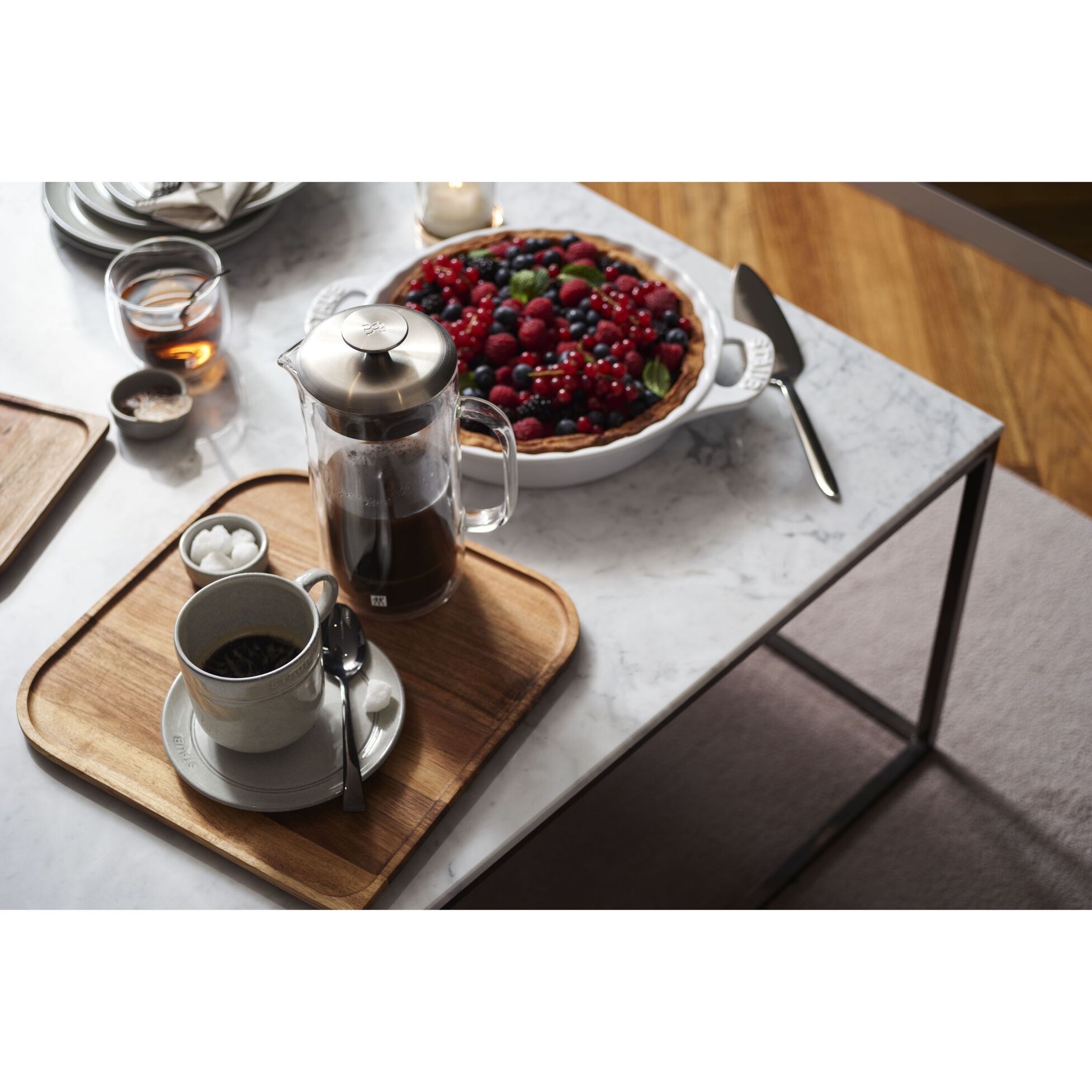 Forma na koláč STAUB 24cm bílá 1,2l_1