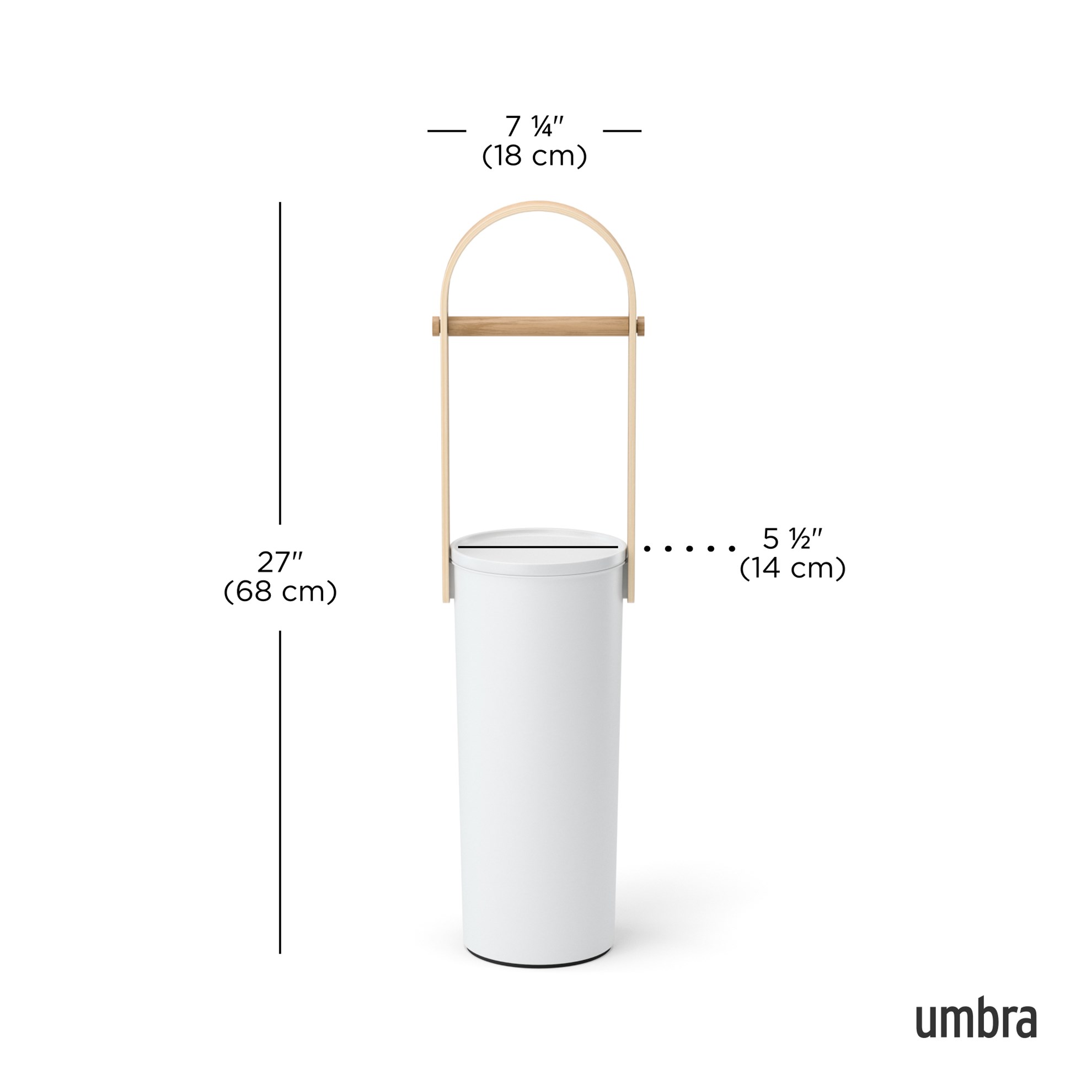 Stojan na toaletní papír se zásobníkem Umbra BELLWOOD V.68 cm bílý/přírodní_2