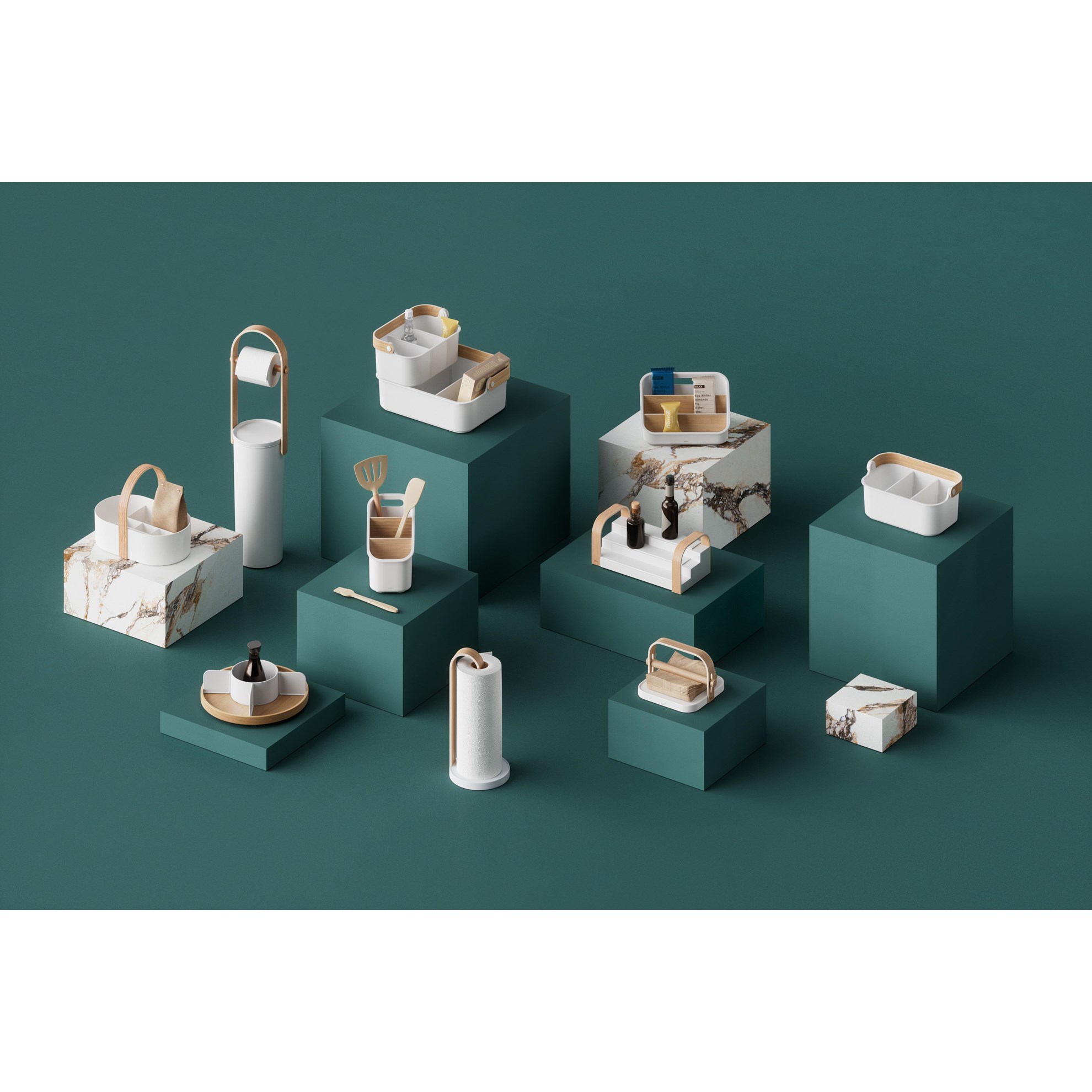 Organizér na kuchyňské náčiní Umbra BELLWOOD bílý/přírodní_4