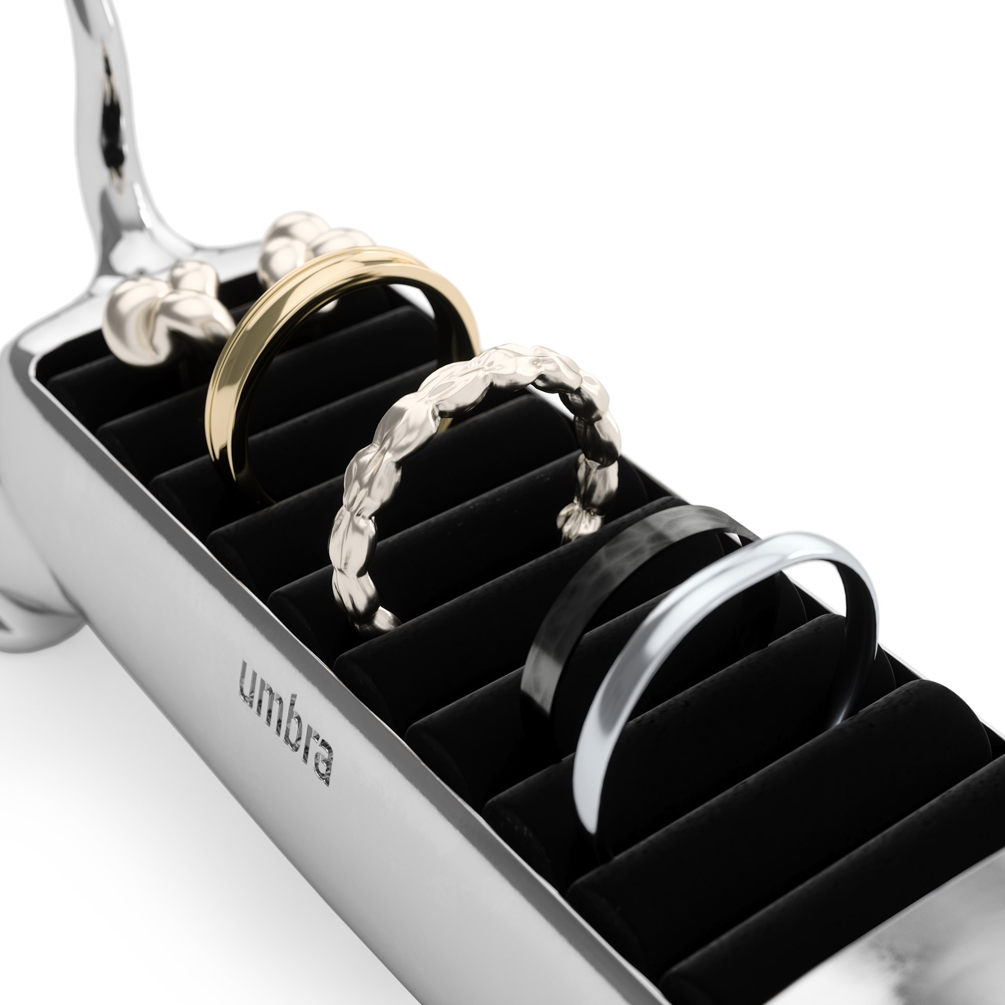 Šperkovnice na prstýnky Umbra ALI CAT chrom_3