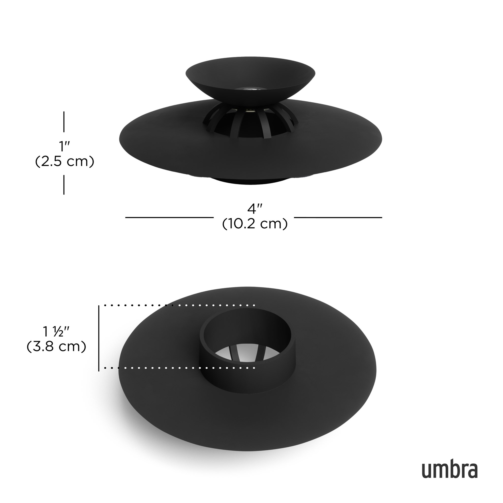 Uzávěr/sítko do dřezu Umbra FLEX černé_1