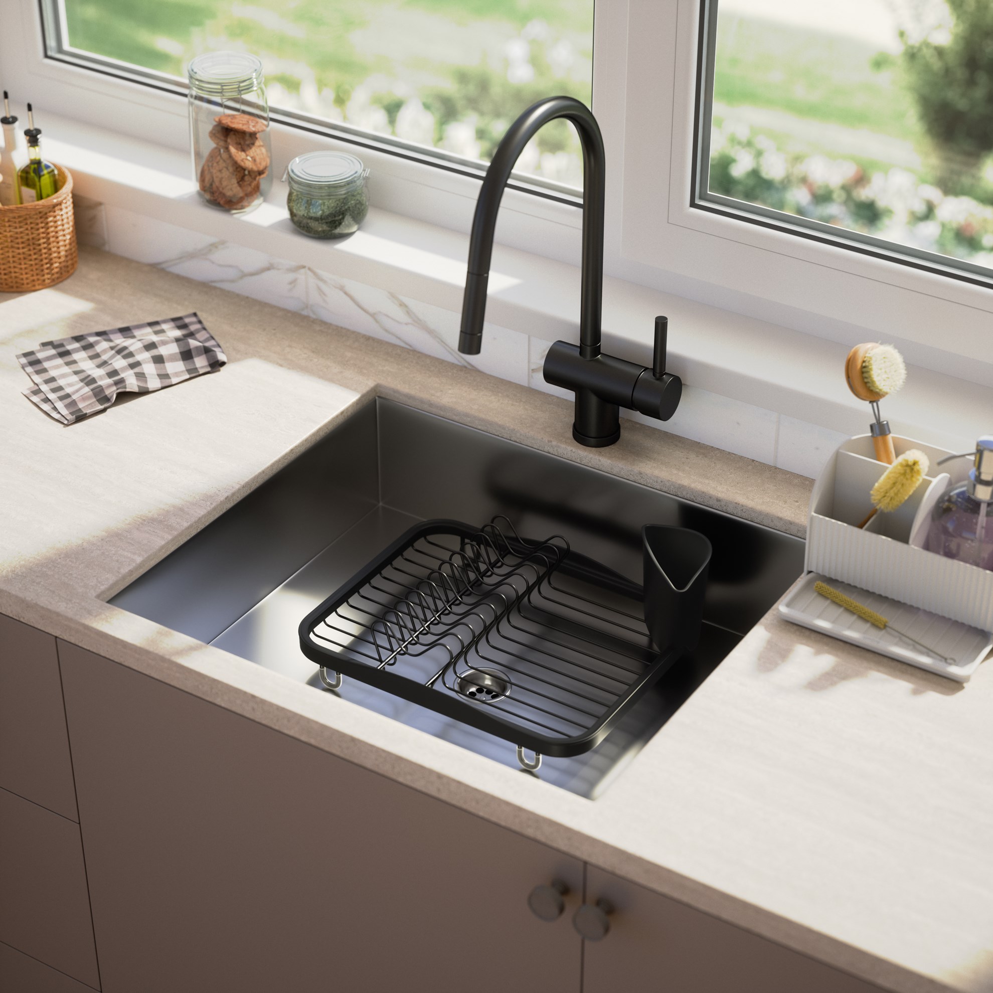 Odkapávač na nádobí Umbra SINKIN černý_8