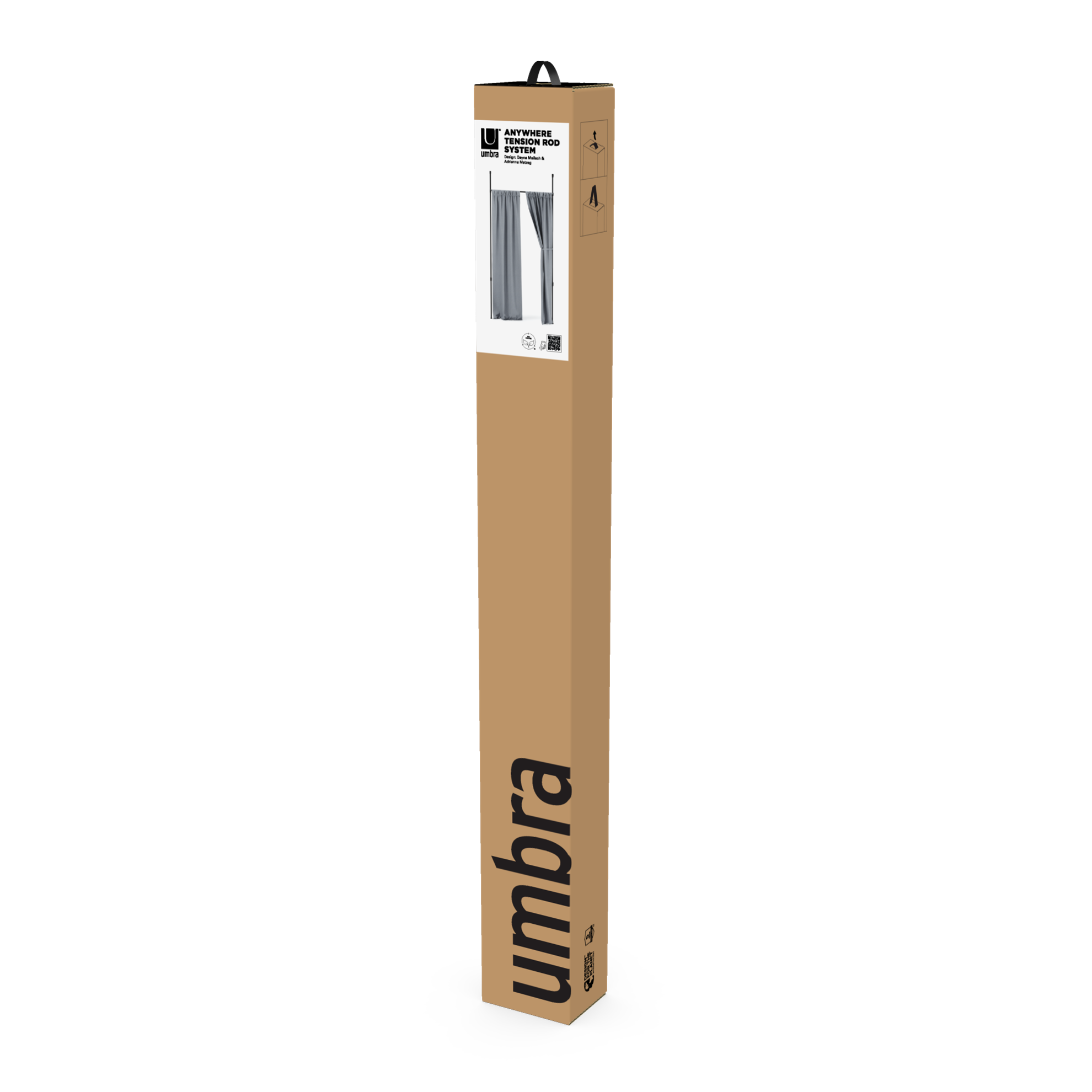 Nastavitelná závěsová tyč Umbra ANYWHERE Š.91-168 cm černá matná_3
