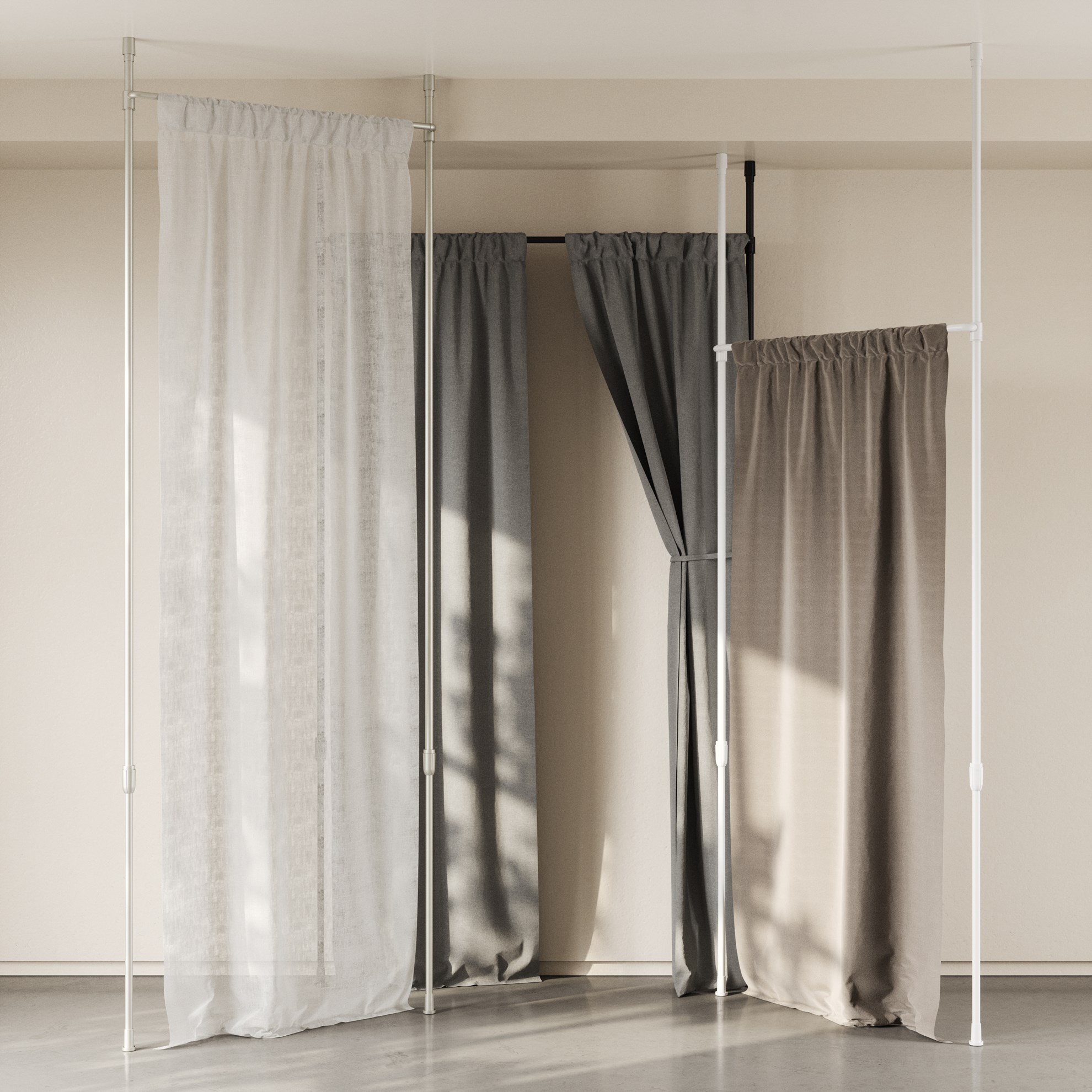 Nastavitelná závěsová tyč Umbra ANYWHERE Š.91-168 cm černá matná_9