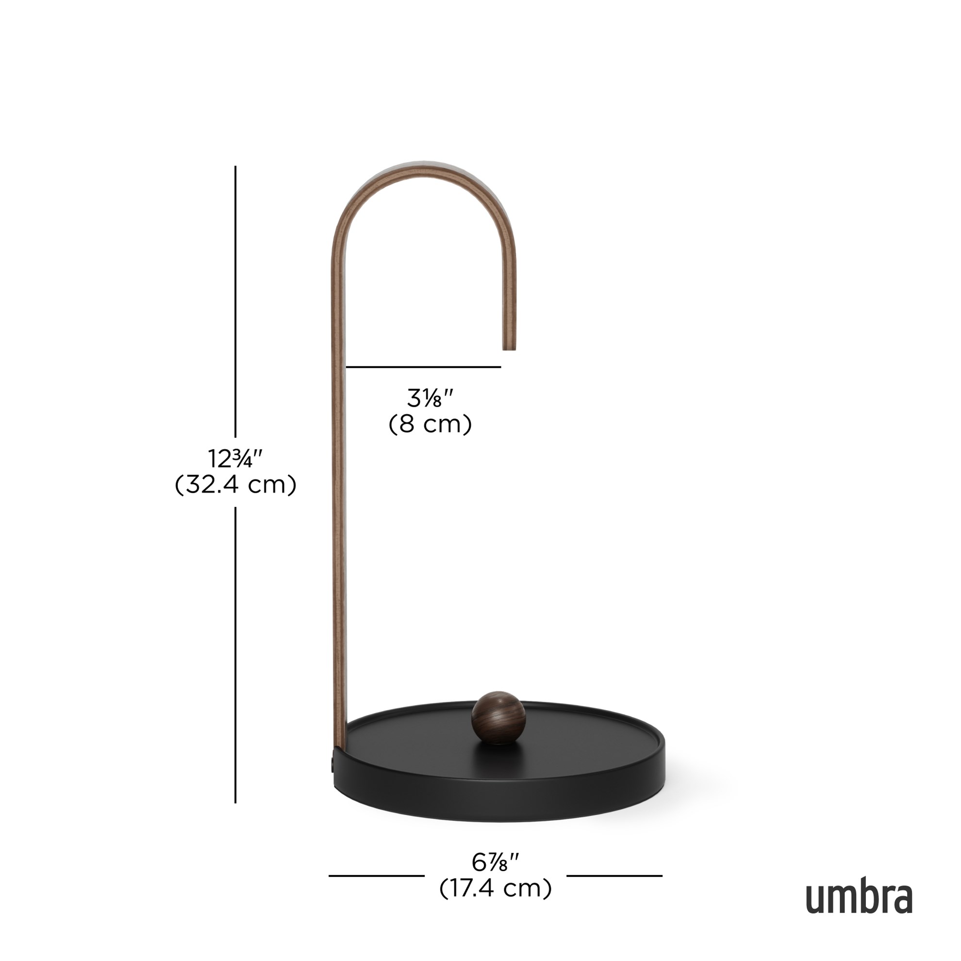Držák na papírové utěrky Umbra BELLWOOD černý/ořech_7