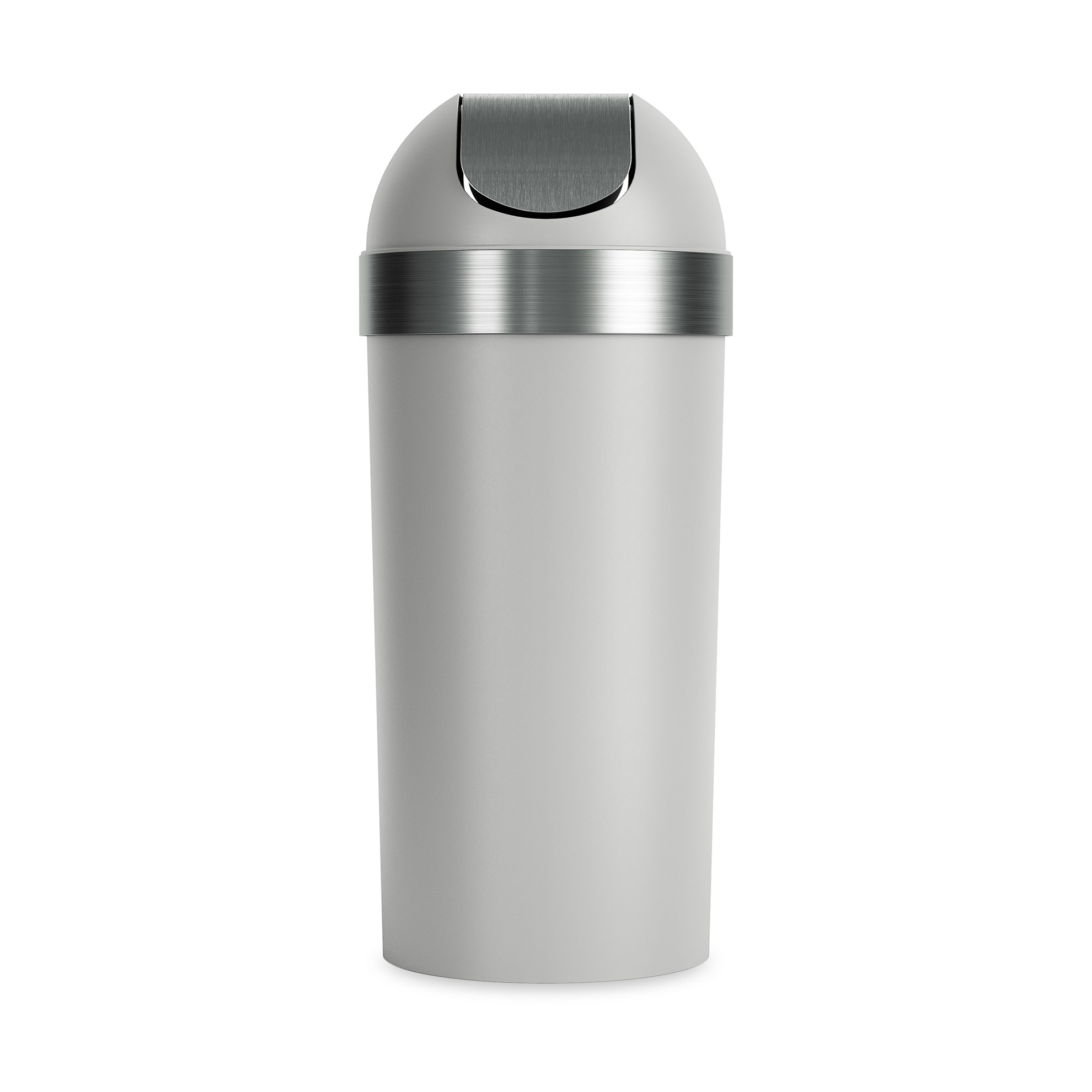 Odpadkový koš s výklopným víkem Umbra VENTI CAN 62l šedý/nikl_0