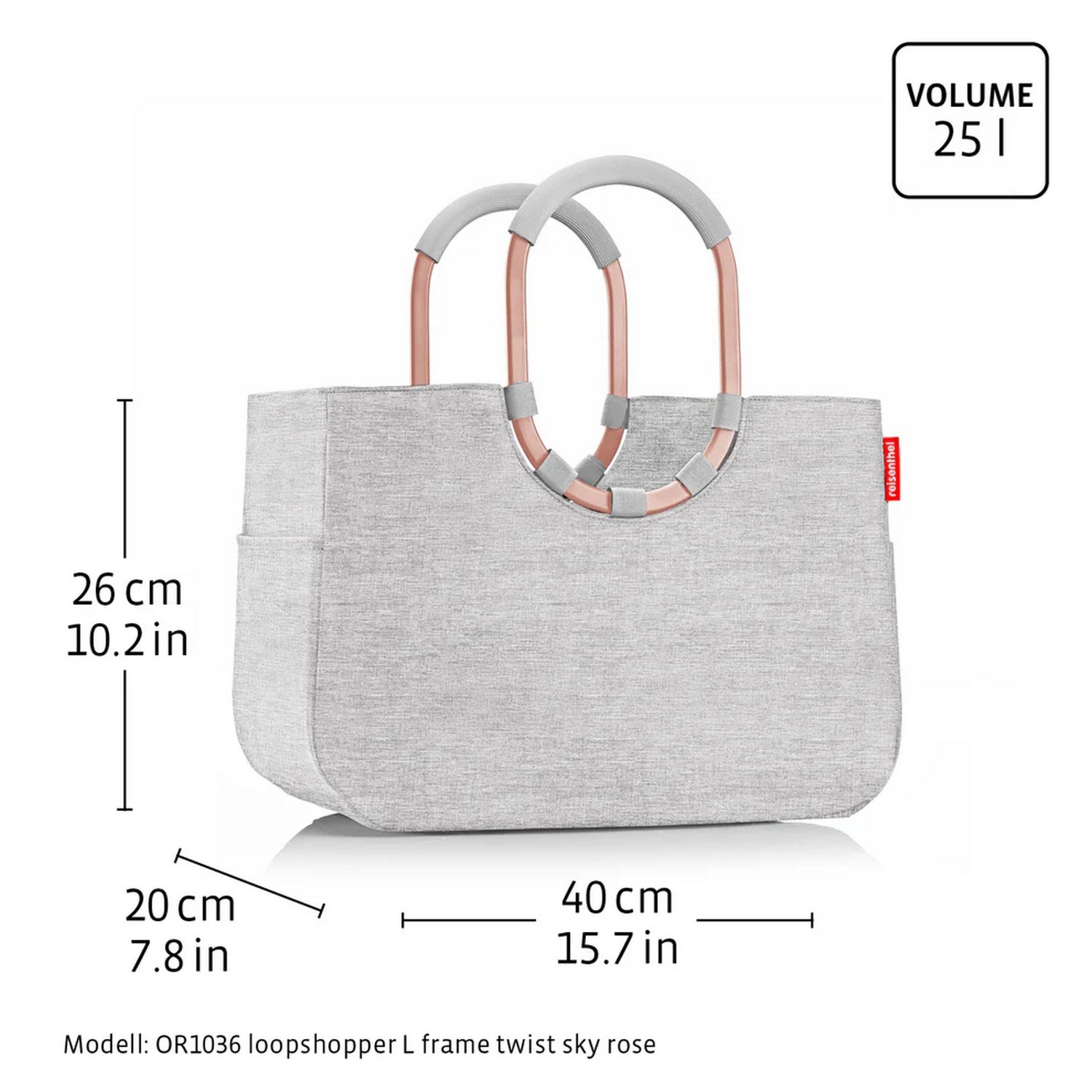 Módní taška Reisenthel Loopshopper L frame twist pink_1