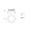 Vnitřní zápustné svítidlo Led 2 ZETA XS P.10cm bílé_0