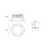 Vnitřní zápustné svítidlo Led 2 ZETA S P.13,6cm bílé_0