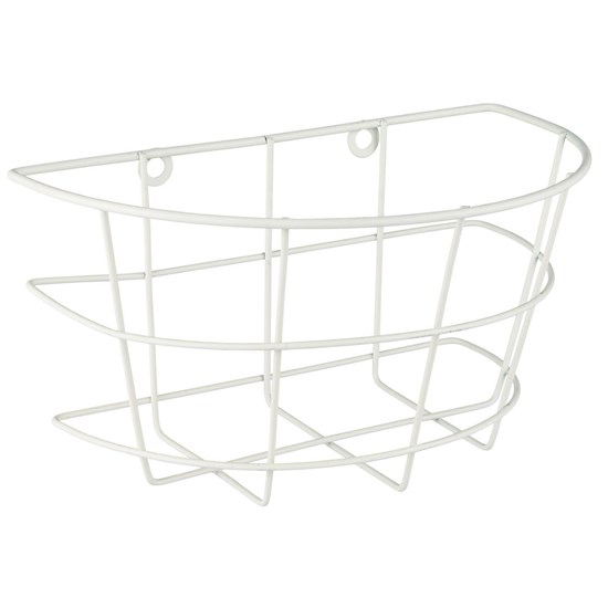 Kovový půlkulatý koš Ib Laursen bílý_0