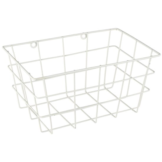 Kovový obdélníkový koš Ib Laursen bílý_0