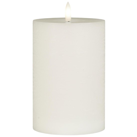 LED svíčka Ib Laursen 10x15 cm s teplým plamenem bílá_0