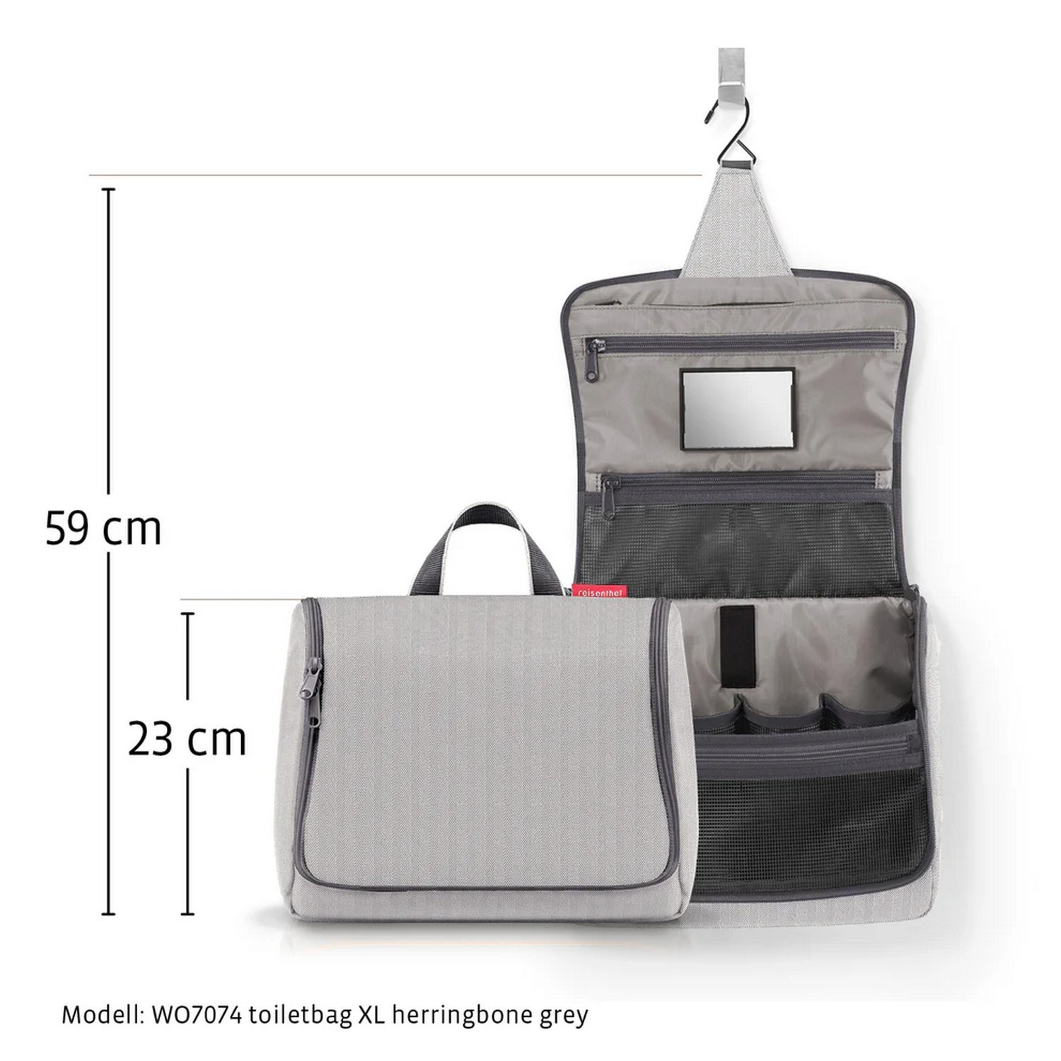 Toaletní taška Reisenthel Toiletbag XL glossy dots black_4