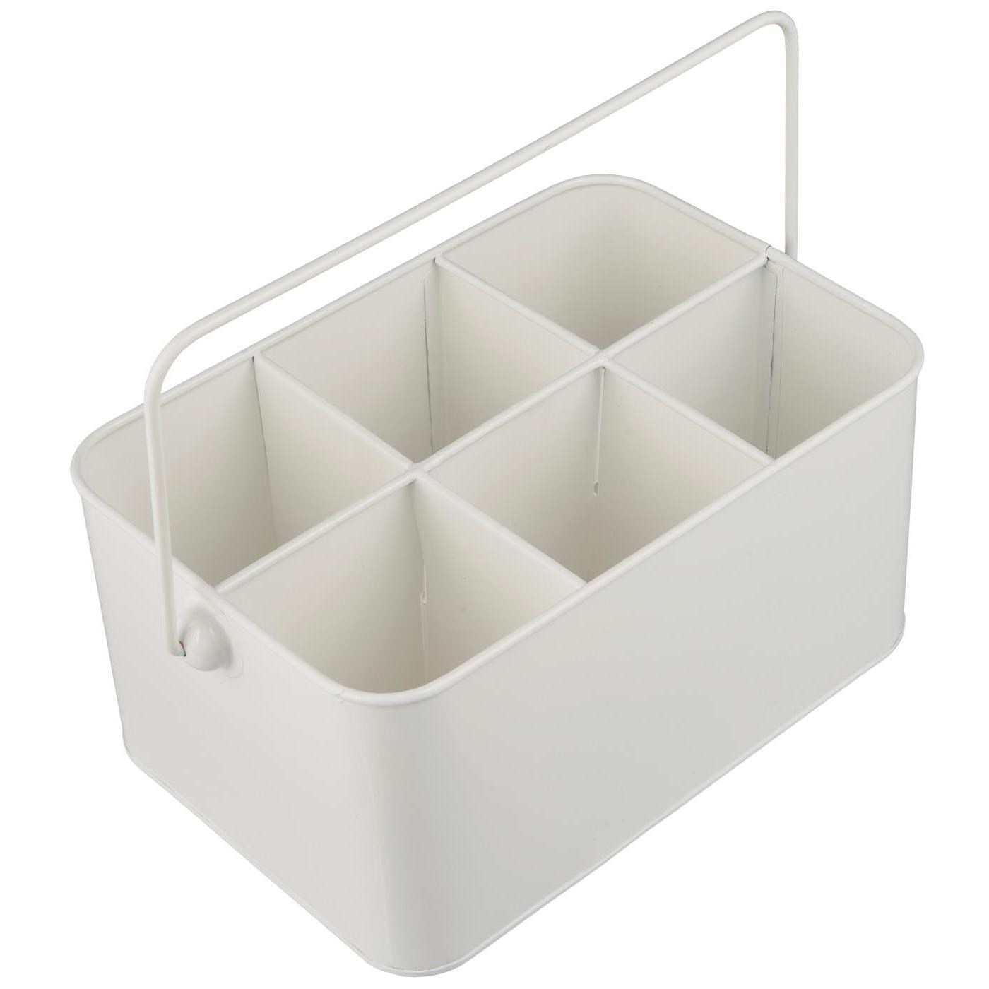Úložný box s přihrádkami Ib Laursen 31x19cm bílý_0