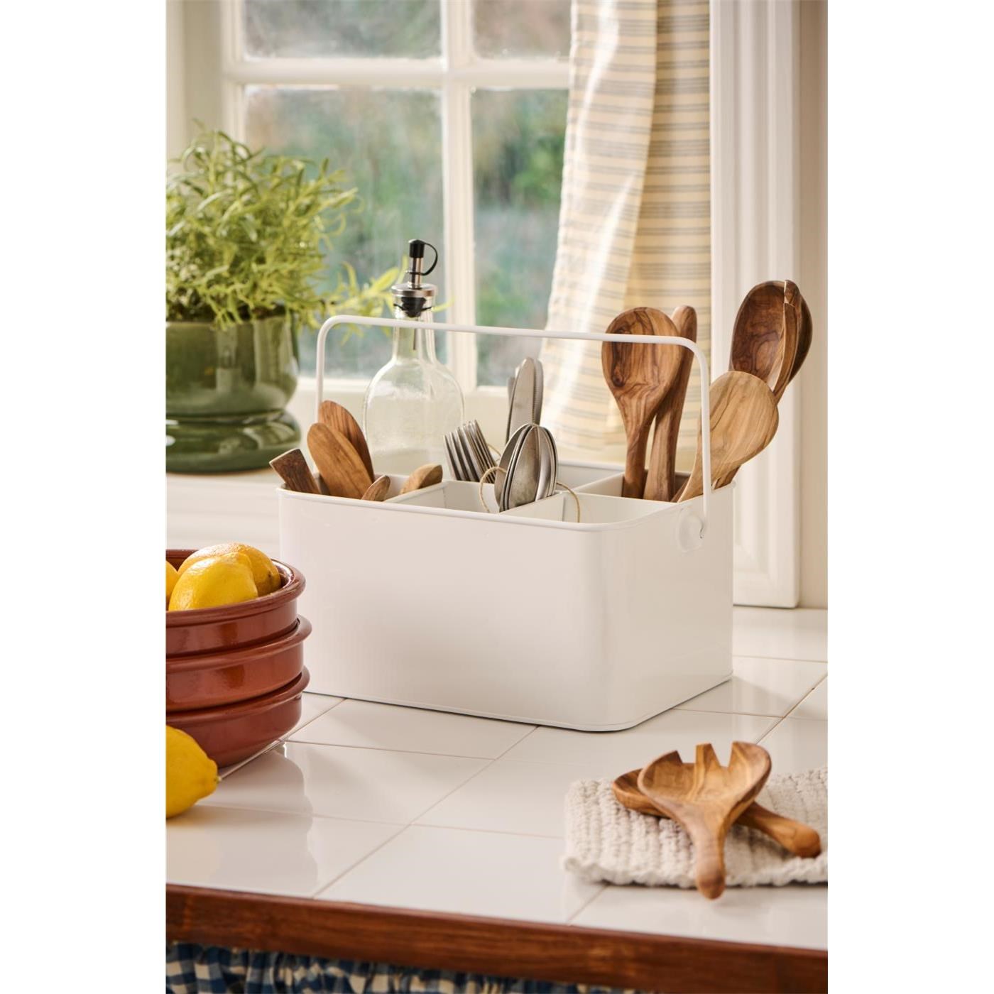Úložný box s přihrádkami Ib Laursen 31x19cm bílý_1