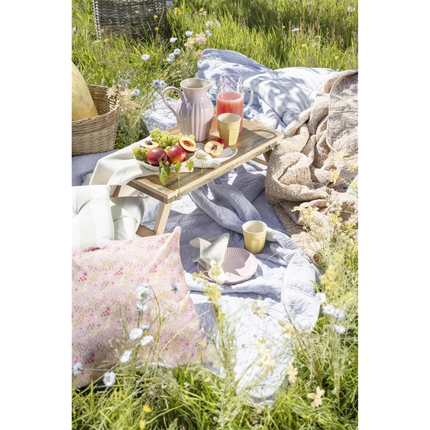 Prošívaná deka/přehoz Ib Laursen modro-bílá 180x130 cm_0