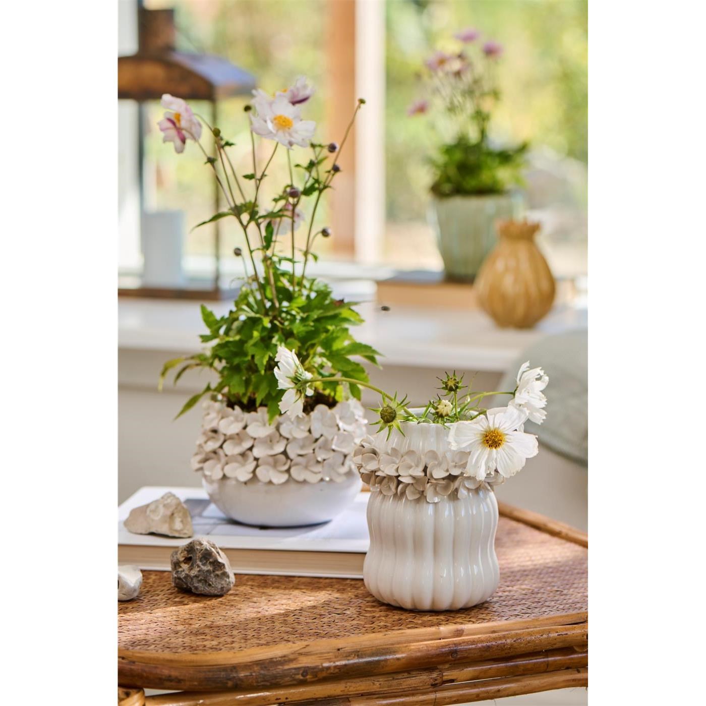 Glazovaná váza Hortensia Ib Laursen bílá_0