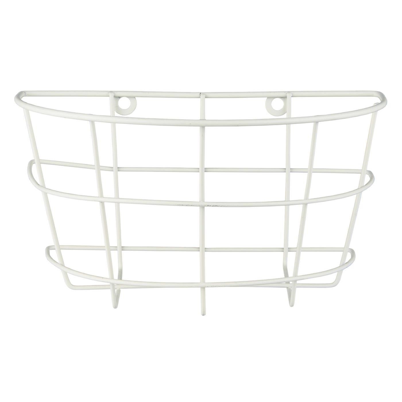 Kovový půlkulatý koš Ib Laursen bílý_0