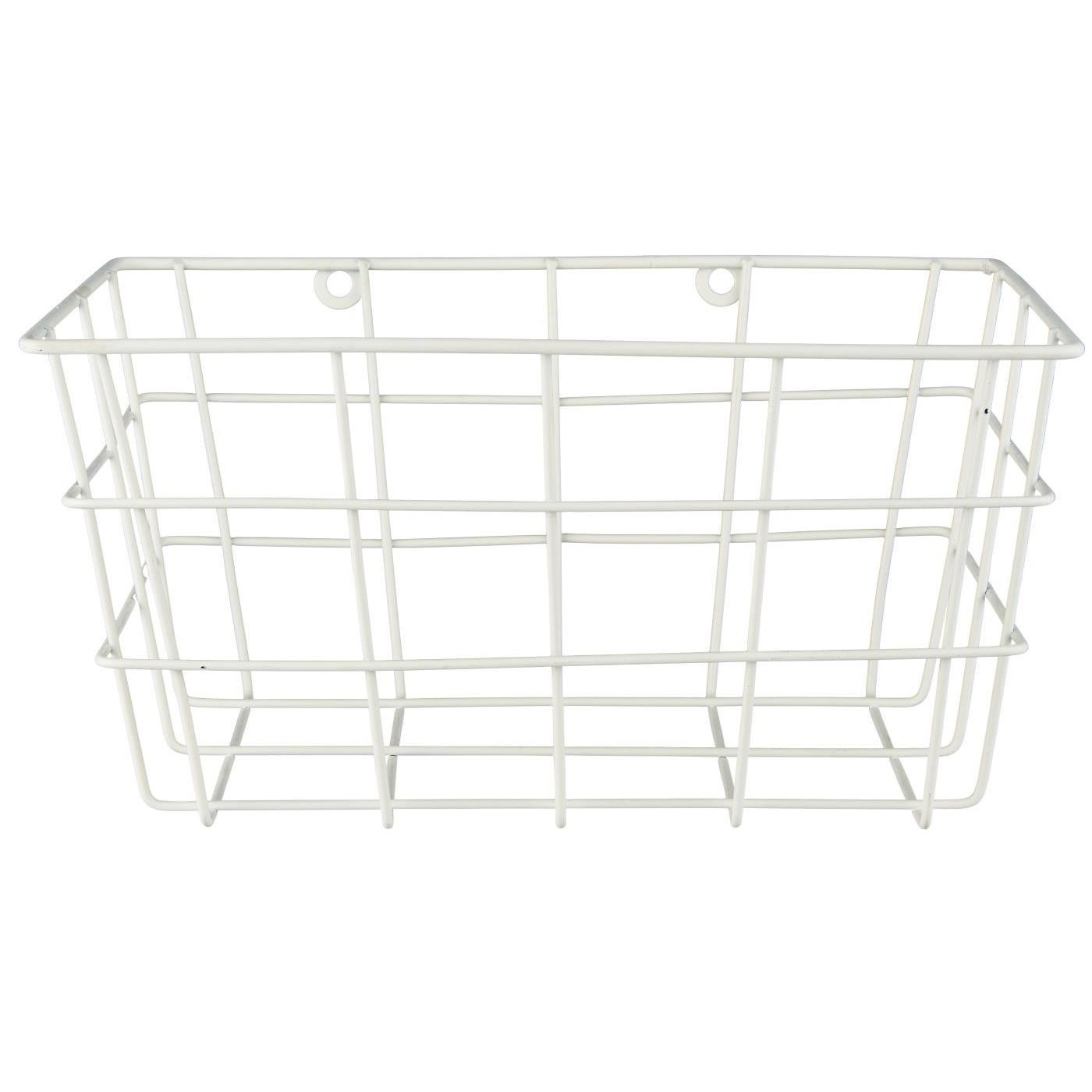 Kovový obdélníkový koš Ib Laursen bílý_0