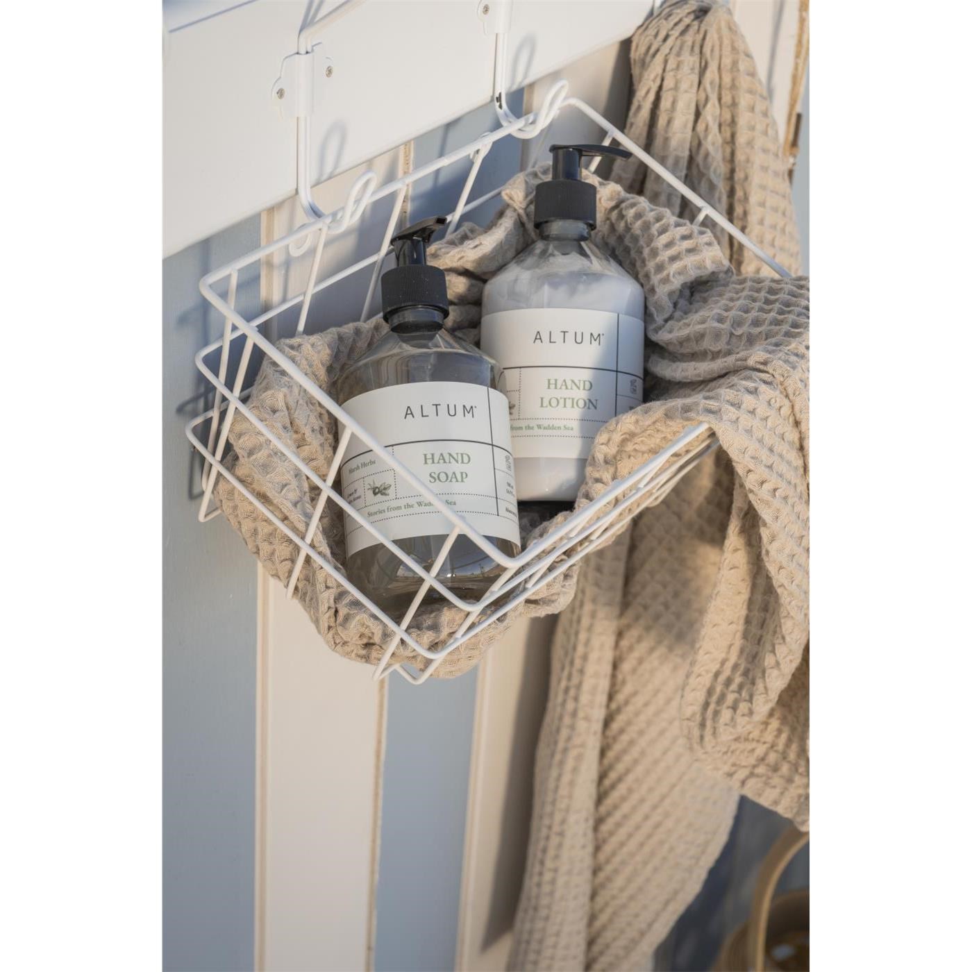 Kovový obdélníkový koš Ib Laursen bílý_1