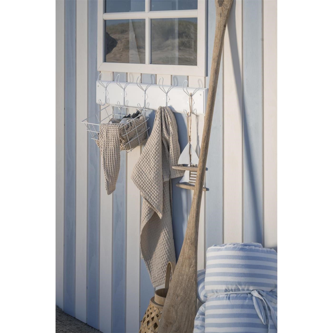 Kovový obdélníkový koš Ib Laursen bílý_2