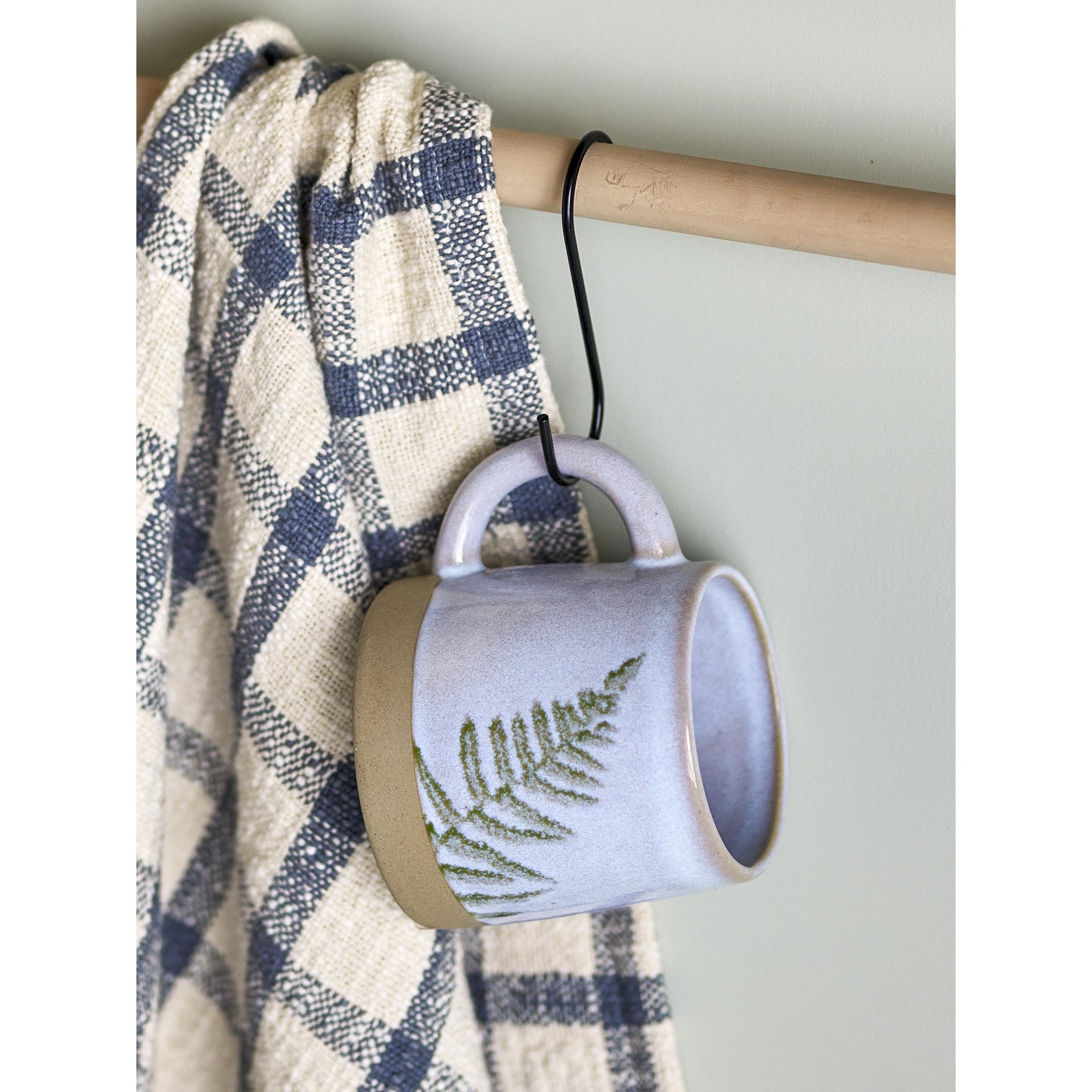 Kameninová hrnek KILI s kapradinou 325ml modrý_0