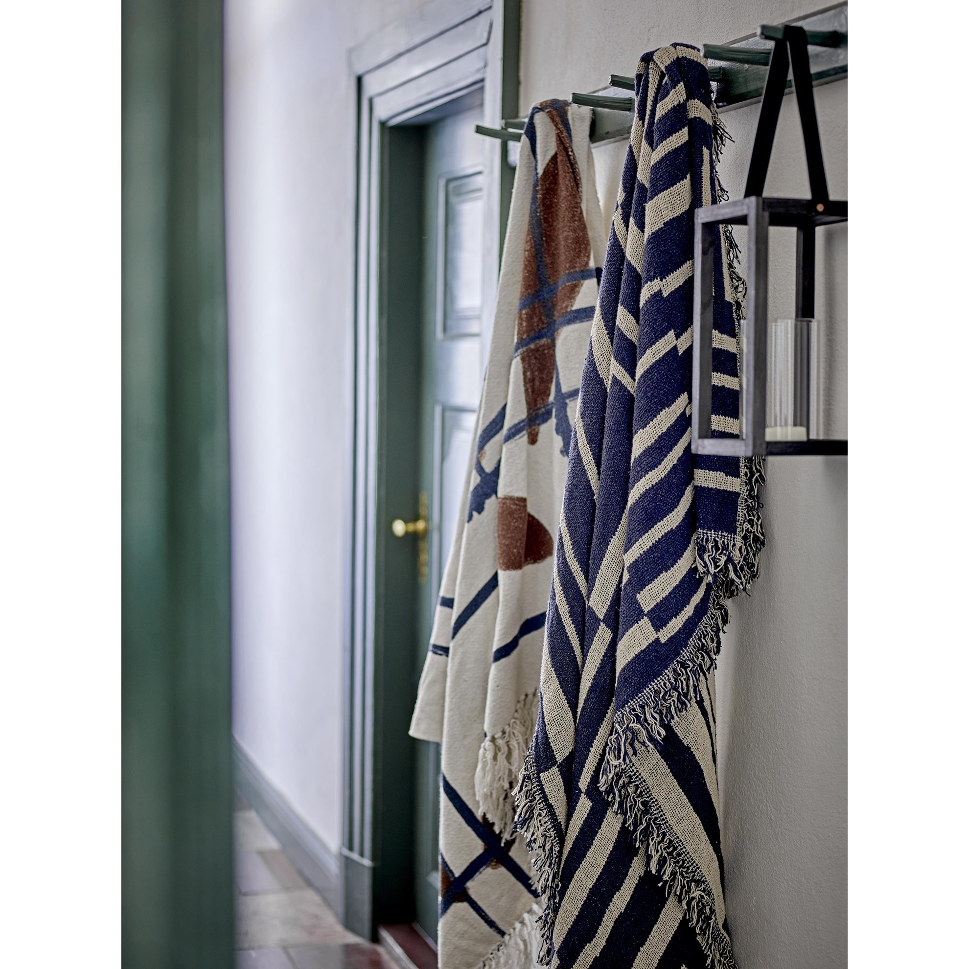 Pléd z recyklované bavlny FRANKIE 160x130cm modrý_3