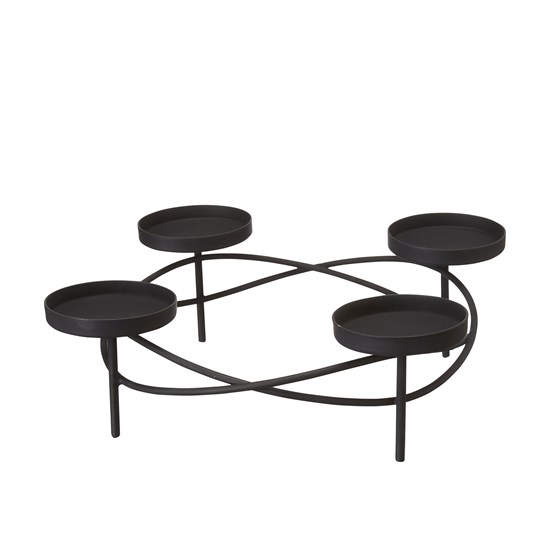 Svícen RAJNI na 4 svíčky P.33cm černý_0