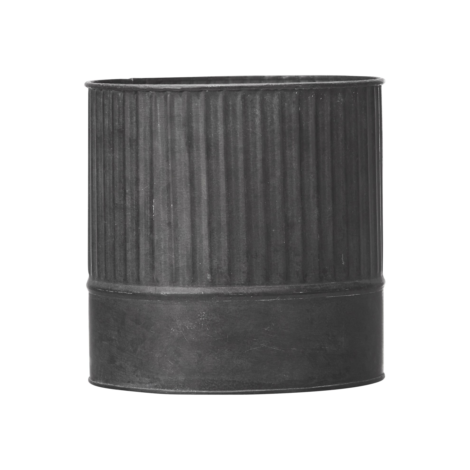 Kovové obaly na květináče AMIRA V.18/15/13cm SET/3ks černé_1