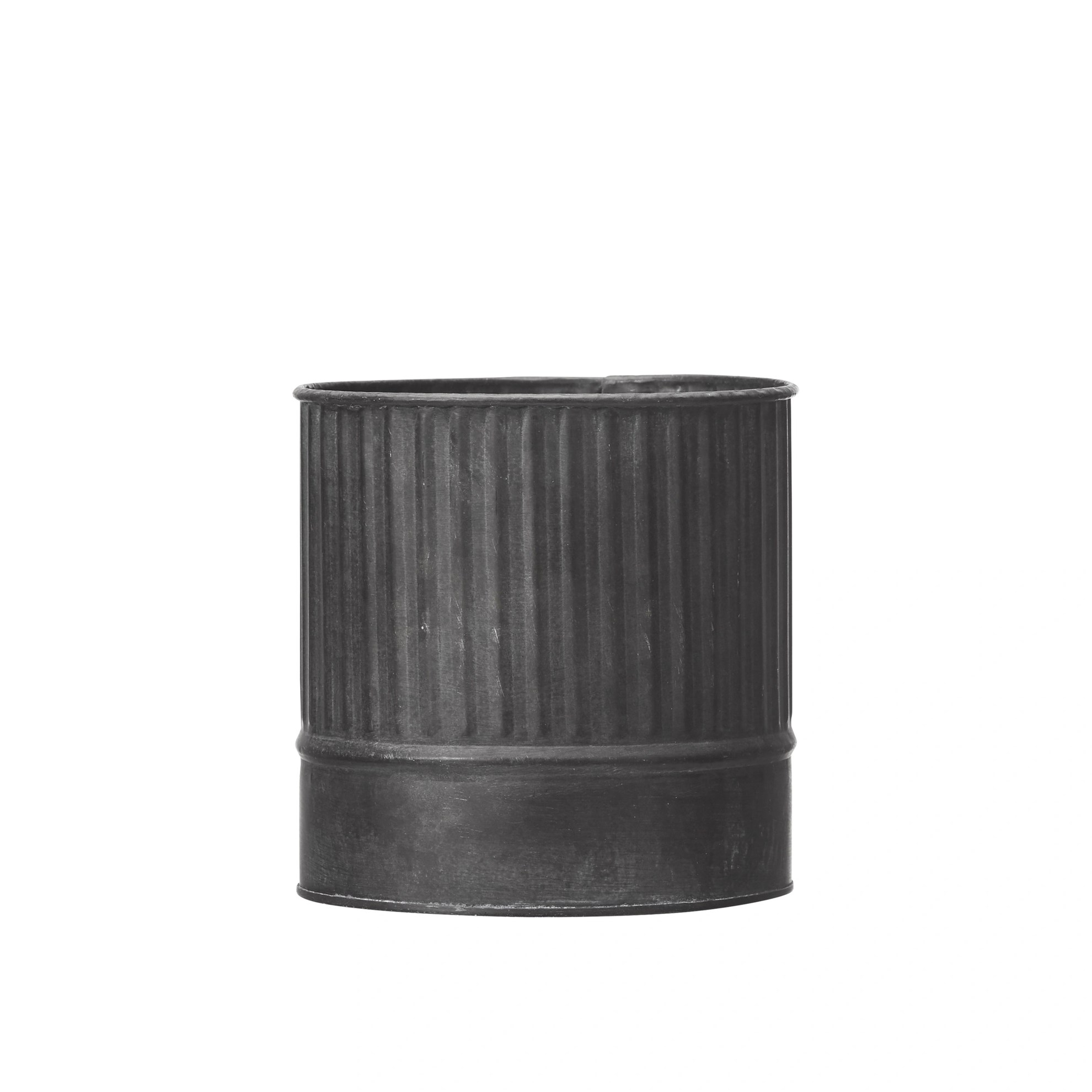 Kovové obaly na květináče AMIRA V.18/15/13cm SET/3ks černé_3