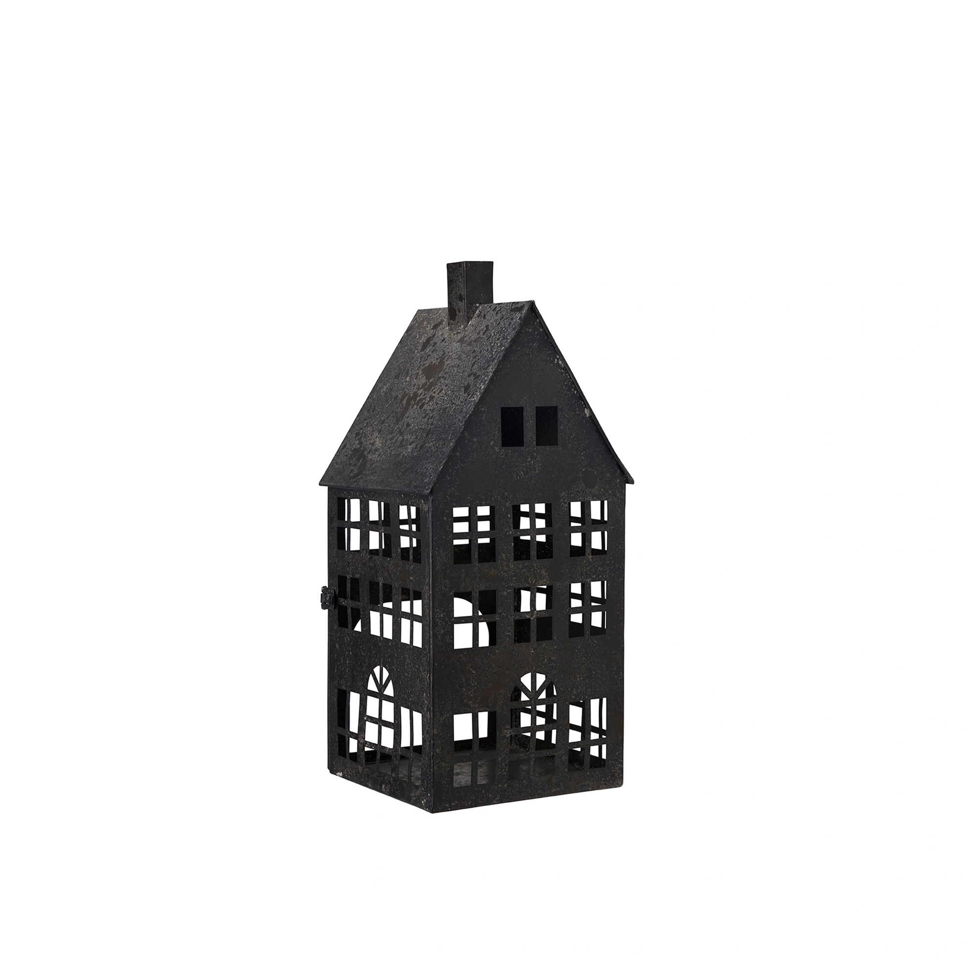 Kovová dekorace dům HOUSE V.41/31/25cm SET/3ks černá_1