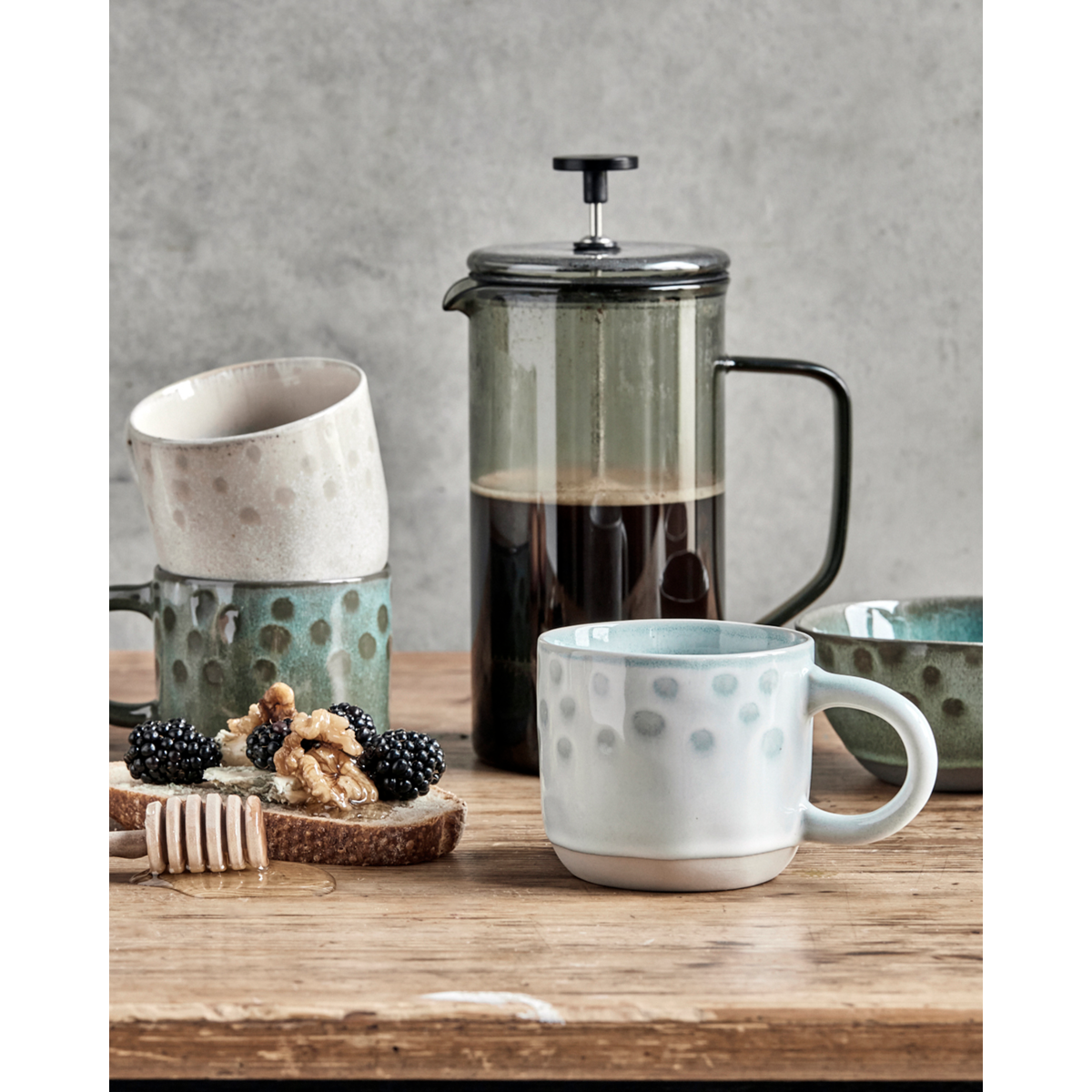 Hrnek House Doctor LIKE SET/3ks béžový, zelený, modrý_2