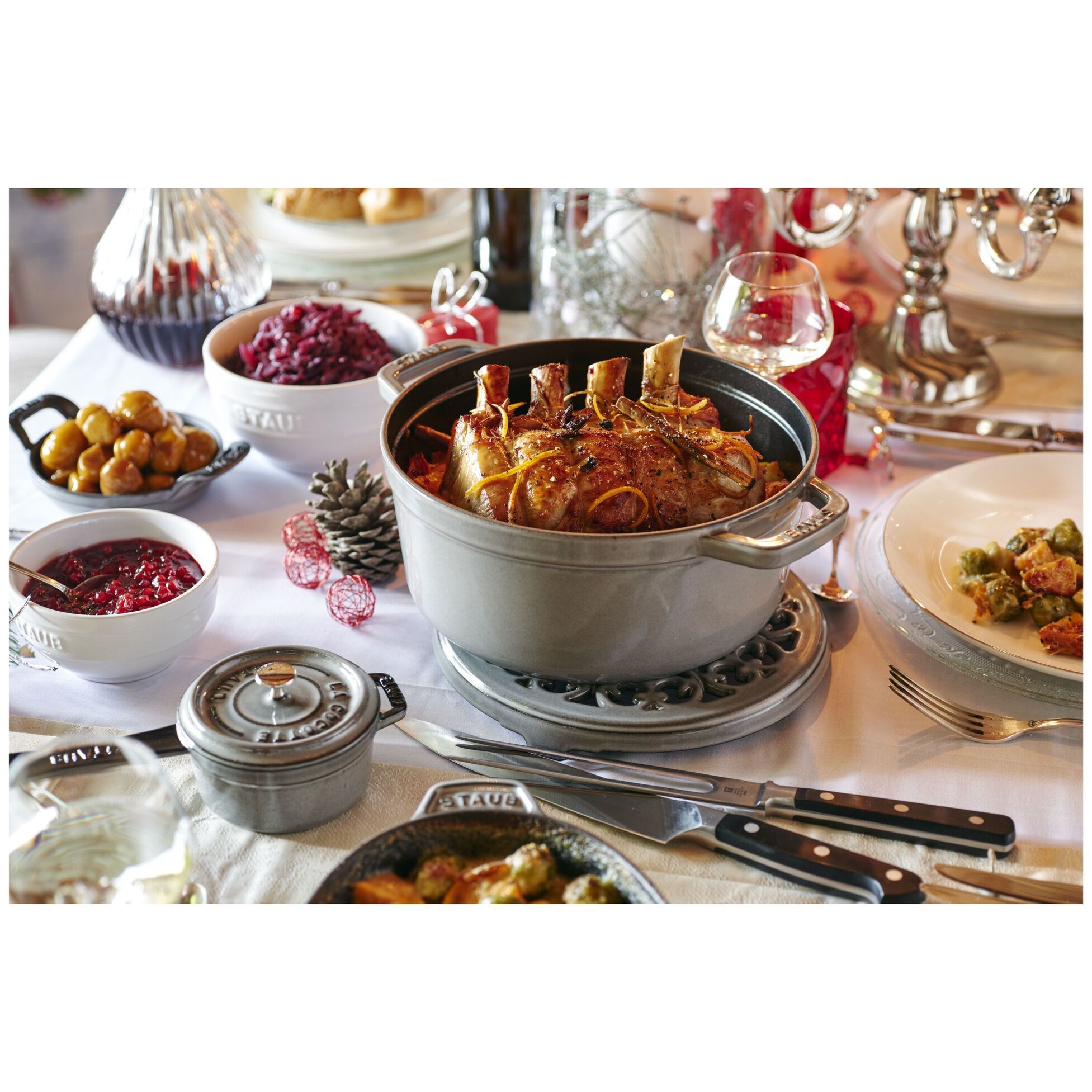 Hrnec STAUB  kulatý 24 cm šedý 3,8l_1