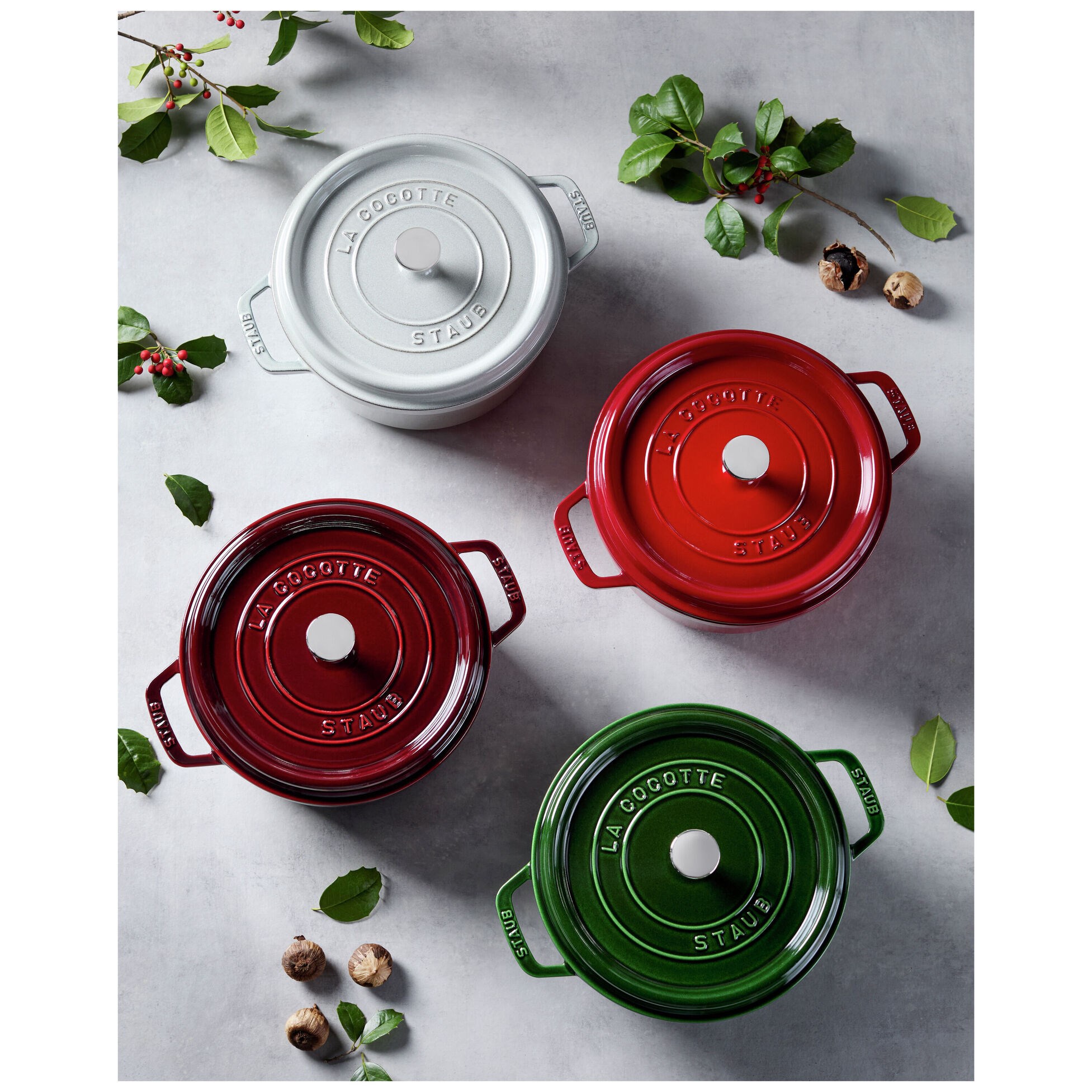 Hrnec STAUB  kulatý 24cm bílý lanýž 3,8l_4