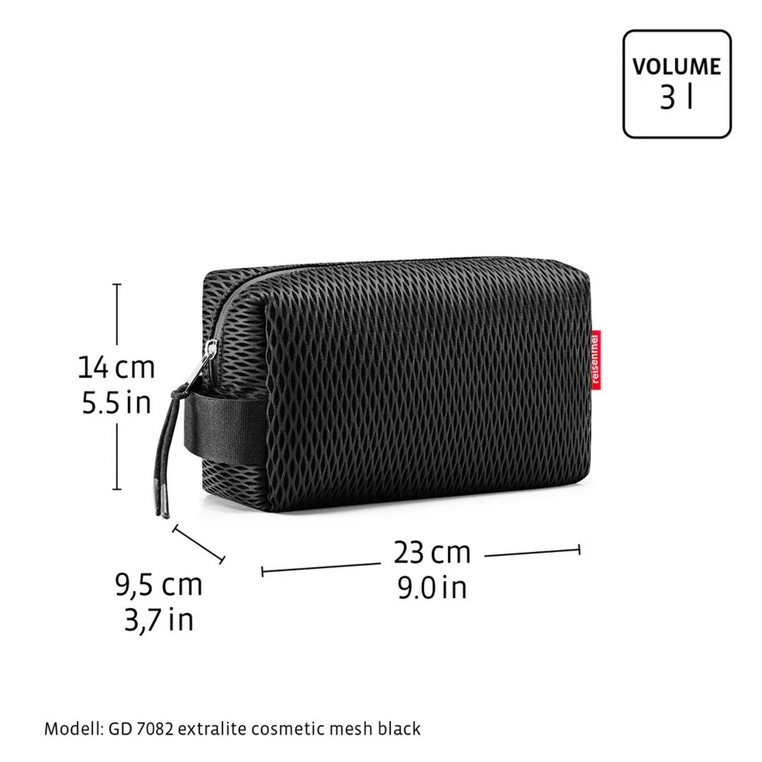 Kosmetická taška Reisenthel Extralite Cosmetic mesh black_4