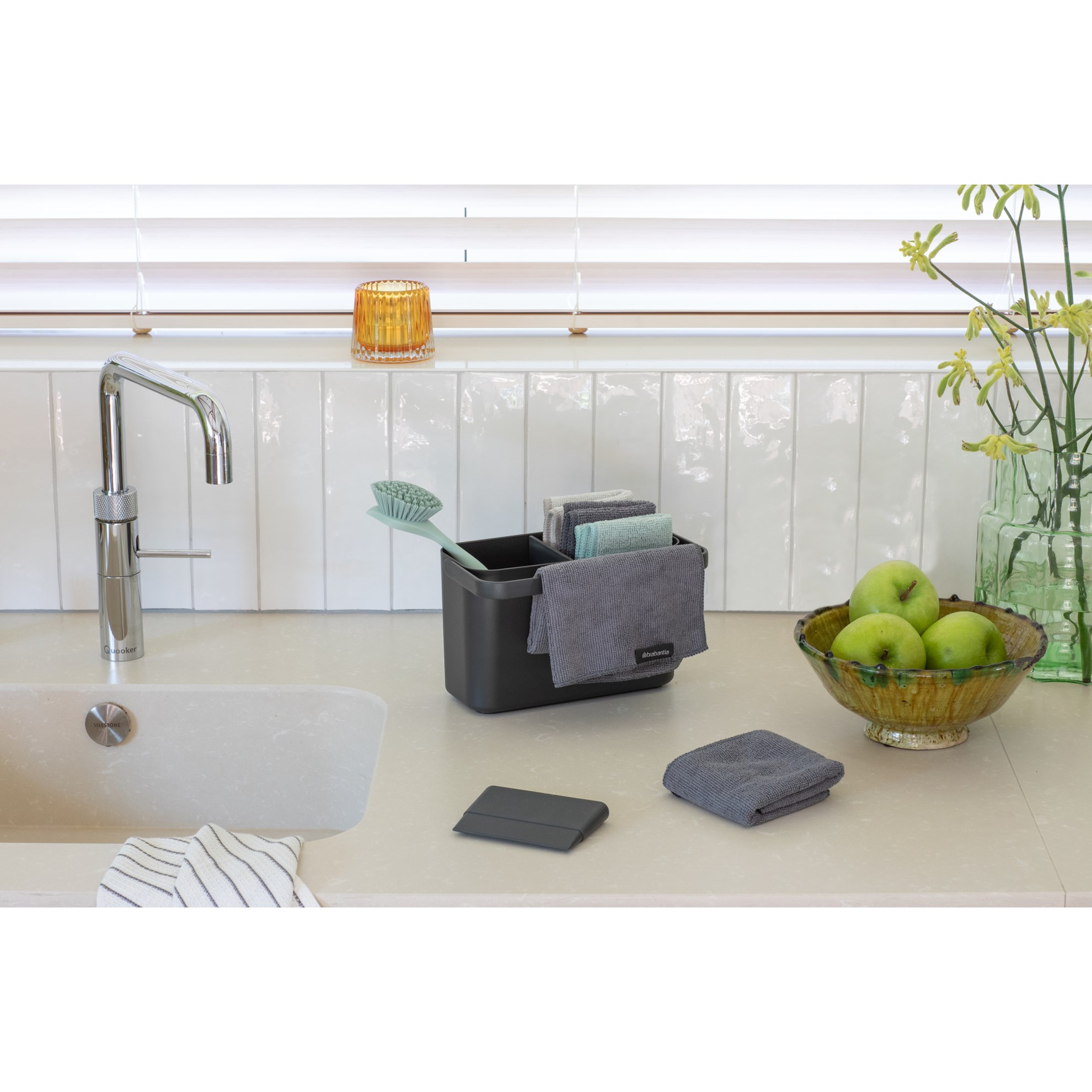 Organizér ke dřezu Brabantia SINKSIDE SET/8ks tmavě šedý_5