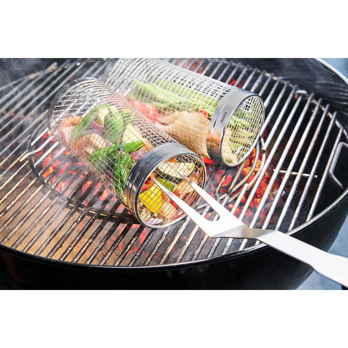 Nerezový rolovací koš na grilování Gefu BBQ D.30cm_1