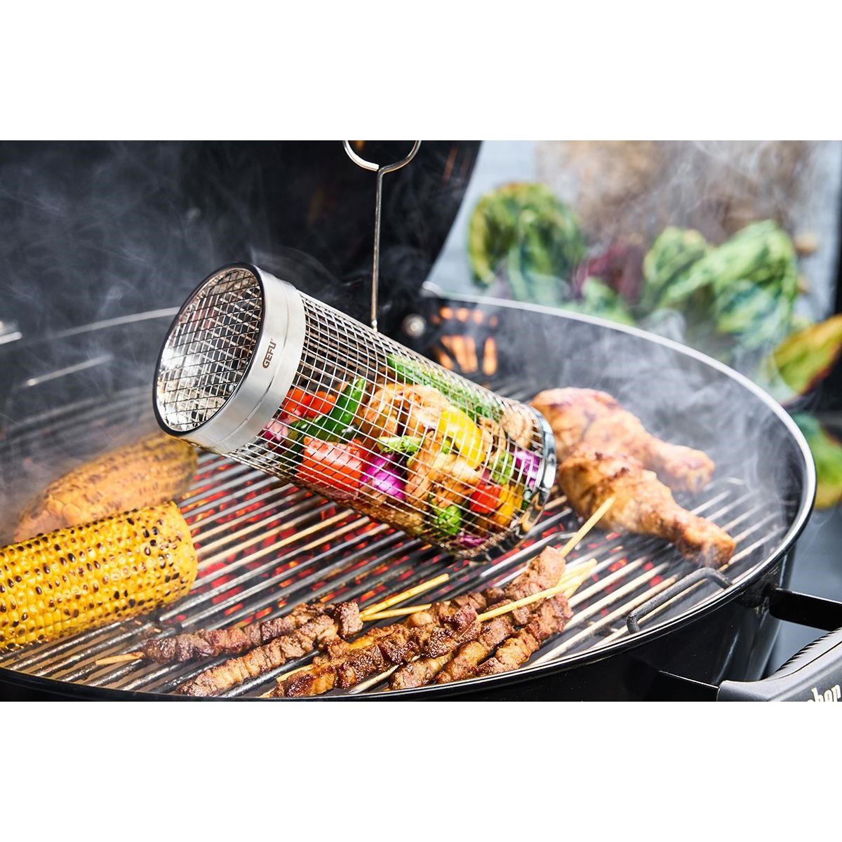Nerezový rolovací koš na grilování Gefu BBQ D.30cm_2
