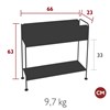 Kovový květináč/knihovna Fermob PICOLINO V.63cm - Honey_1