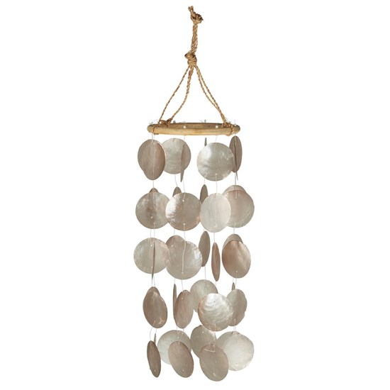 Závěsná dekorace/zvonkohra z mušlí Ib Laursen V.35 cm šedá_0