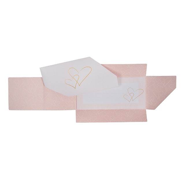 Dárková svatební obálka 23x11cn s motivem srdcí_0