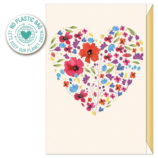 Svatební přání ražené o obálkou s motivem lučních květin 11x17cm_0