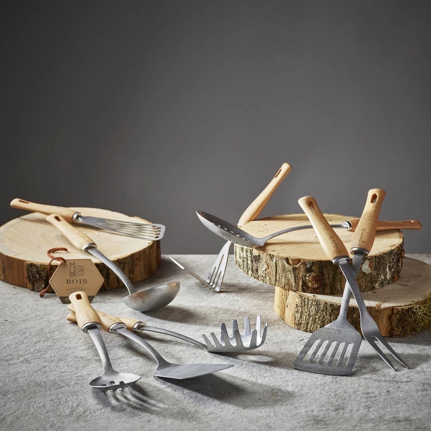 Děrovaná lžíce/naběračka de Buyer B BOIS D.33,5cm_4