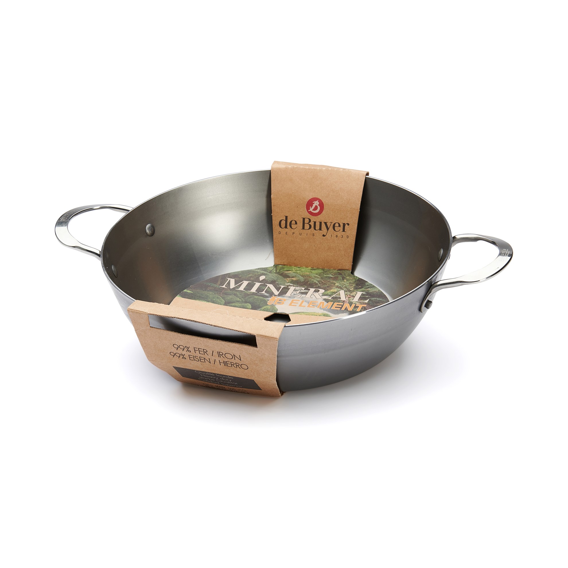Ocelová hluboká servírovací pánev de Buyer MINERAL B P.24cm 5,5l_0