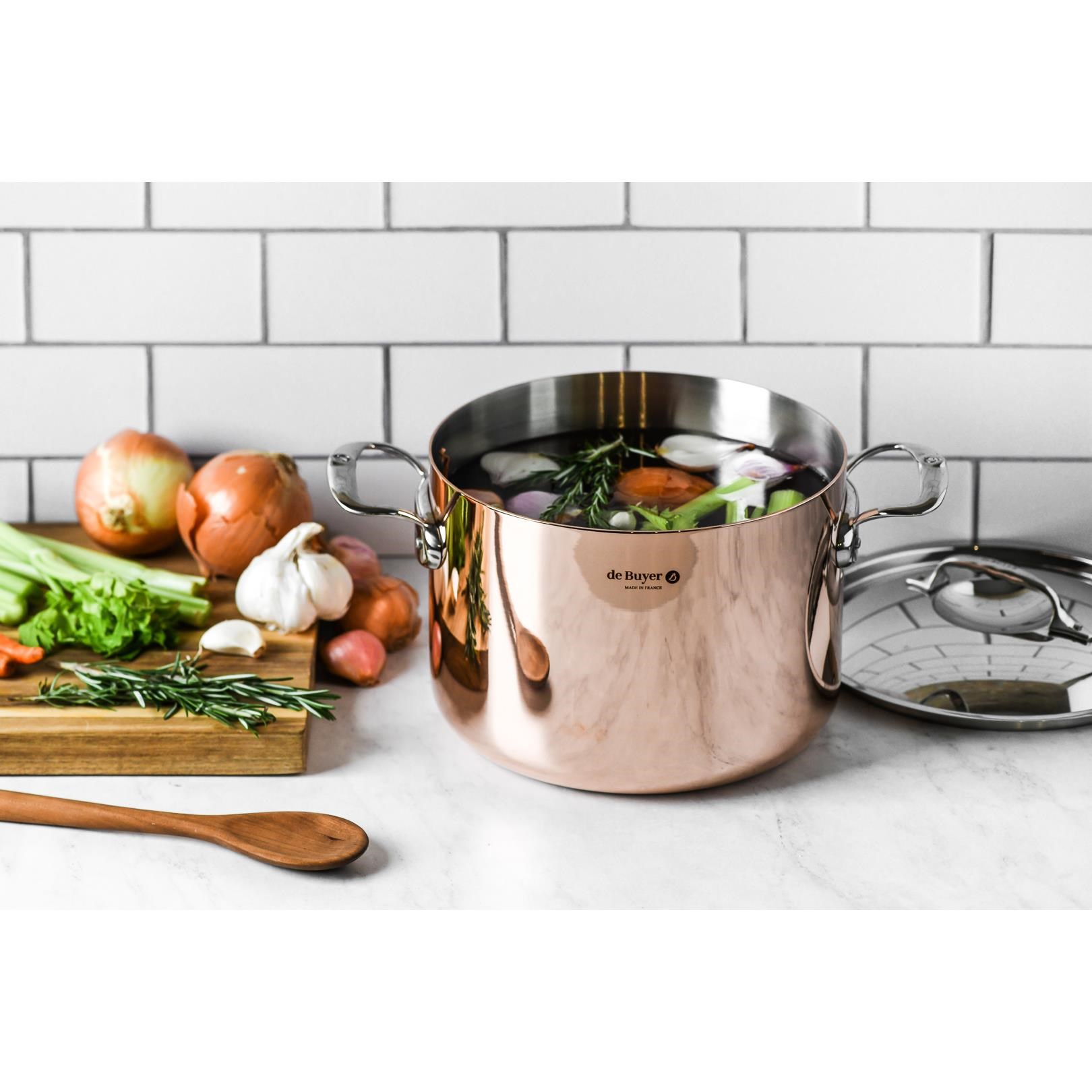 Měděný hrnec s poklicí de Buyer PRIMA MATERA P.24cm 7,5l_0